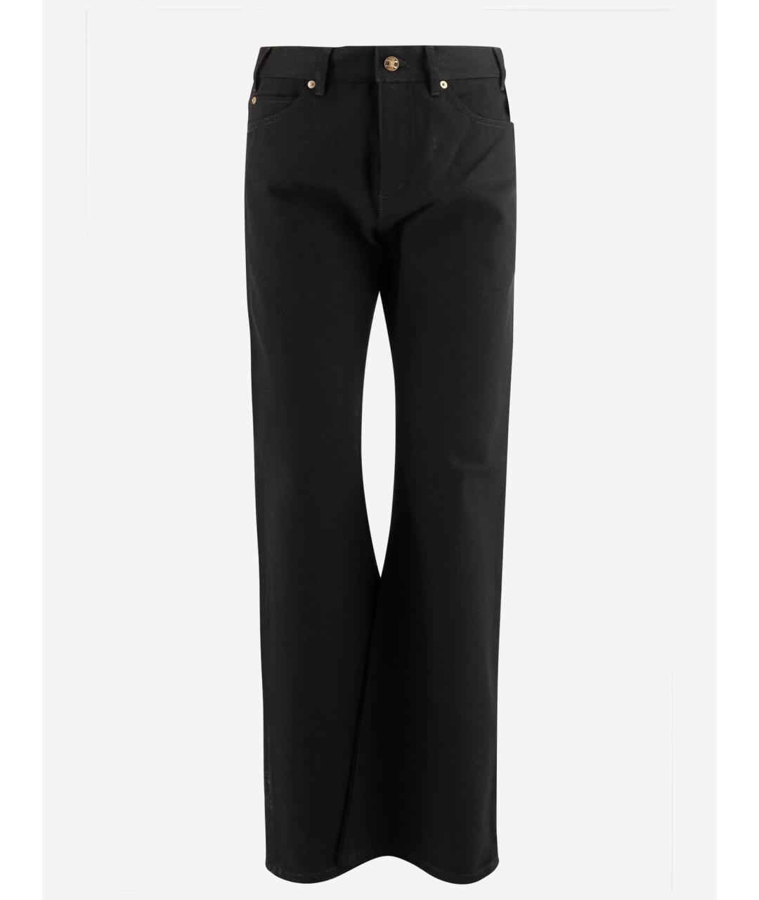 CELINE Черные хлопковые прямые джинсы, фото 1