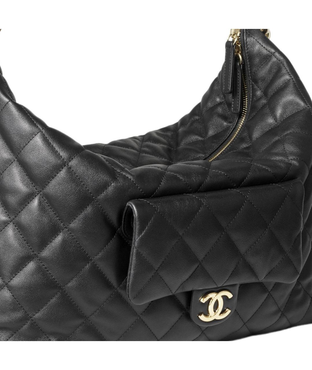 CHANEL Черная кожаная сумка через плечо, фото 4