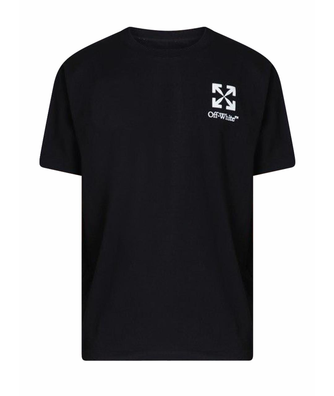 OFF-WHITE Черная хлопковая футболка, фото 1