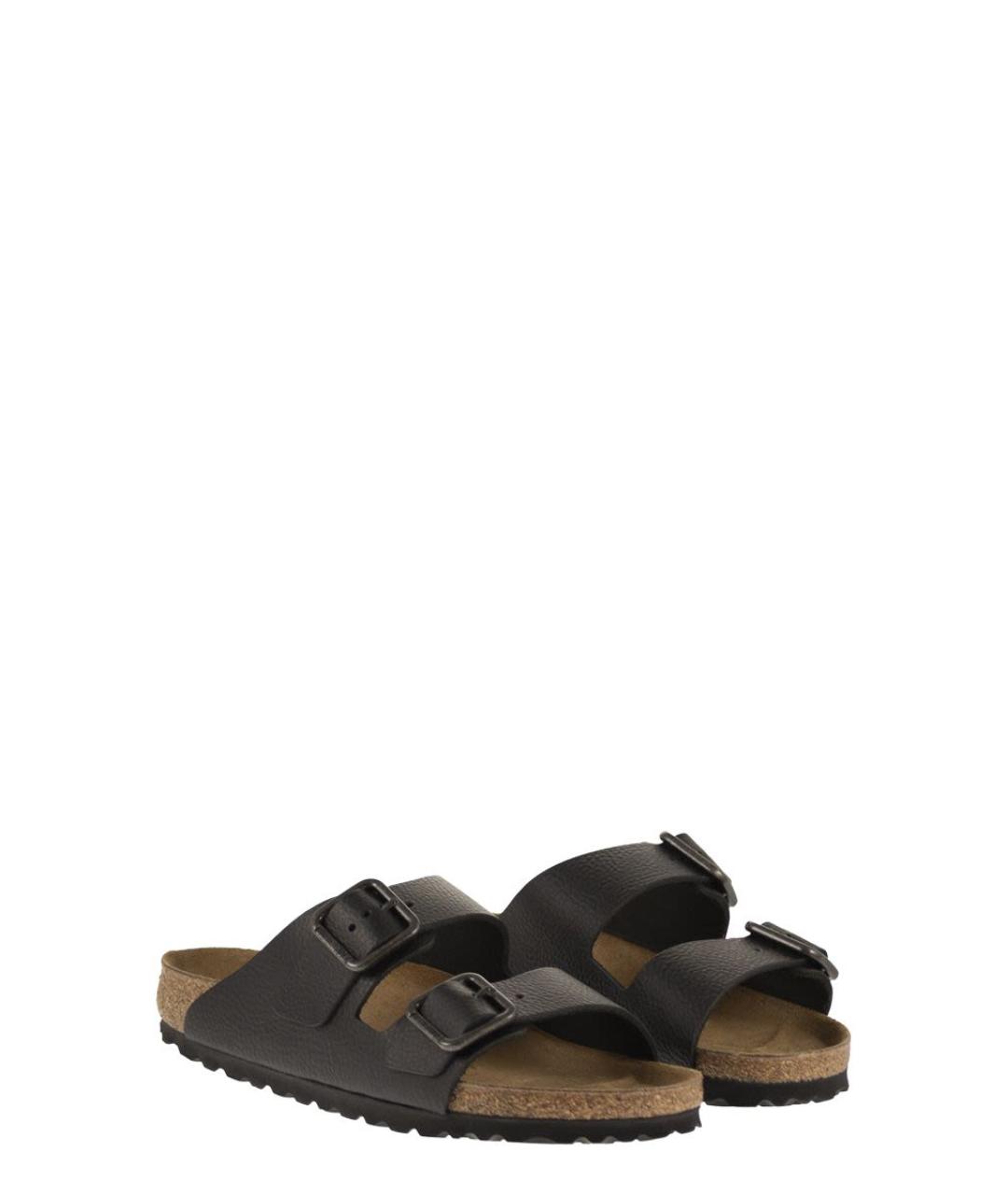 BIRKENSTOCK Черные кожаные сандалии, фото 4