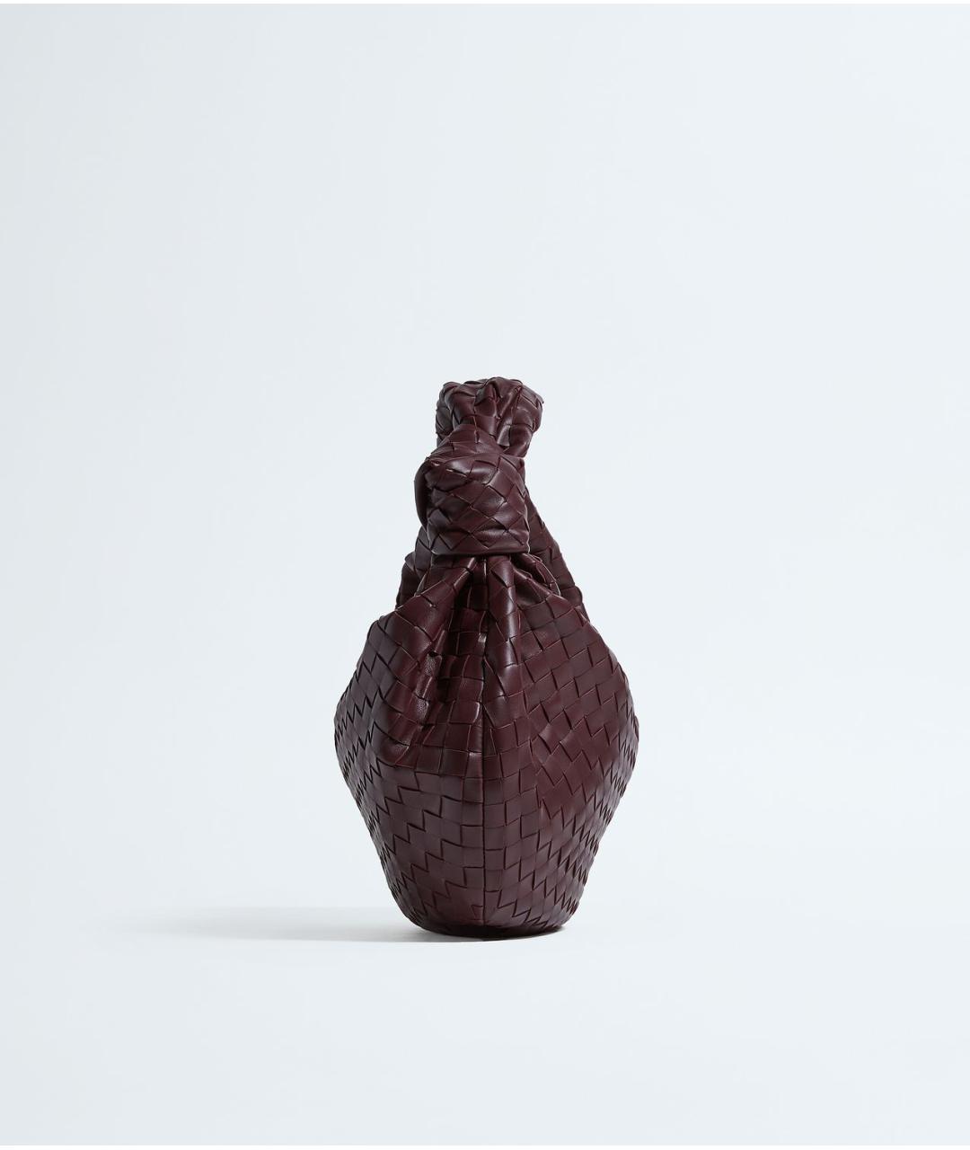 BOTTEGA VENETA Бордовая кожаная сумка через плечо, фото 3