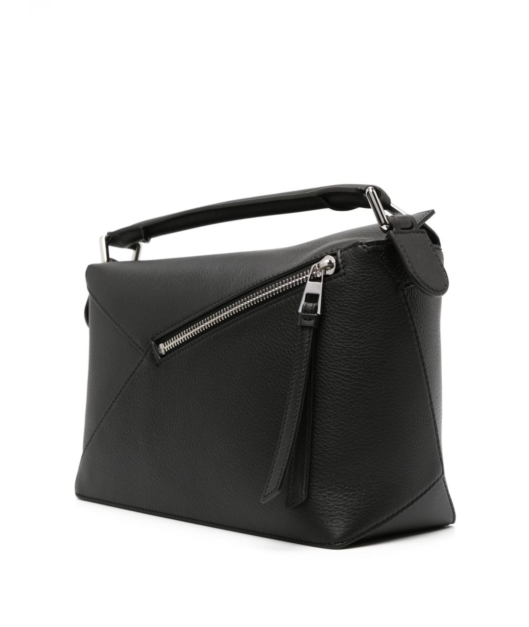 LOEWE Черная кожаная сумка тоут, фото 4