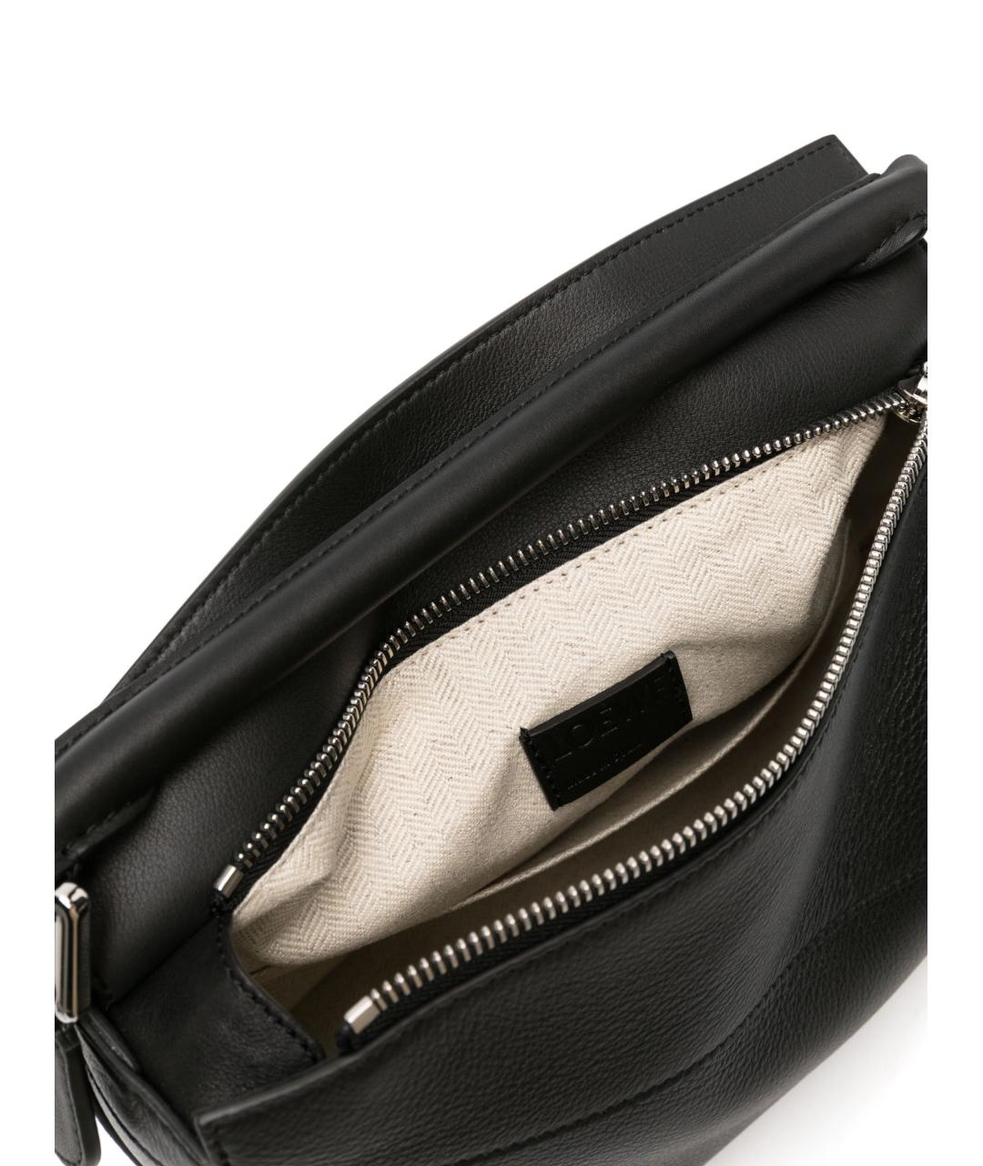 LOEWE Черная кожаная сумка тоут, фото 2