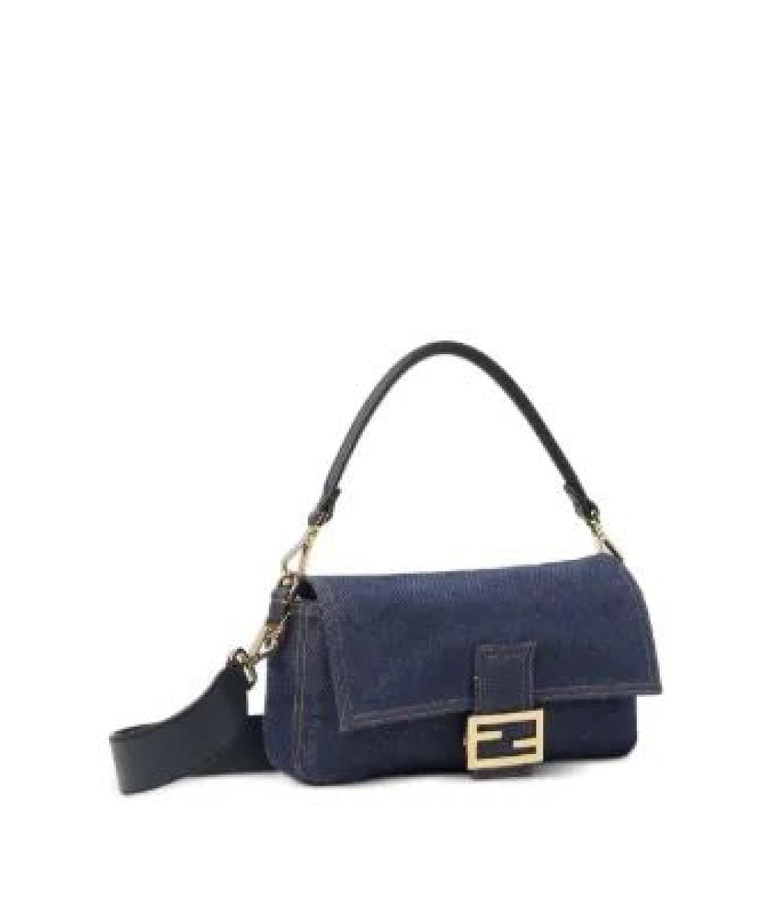 FENDI Синяя тканевая сумка через плечо, фото 4