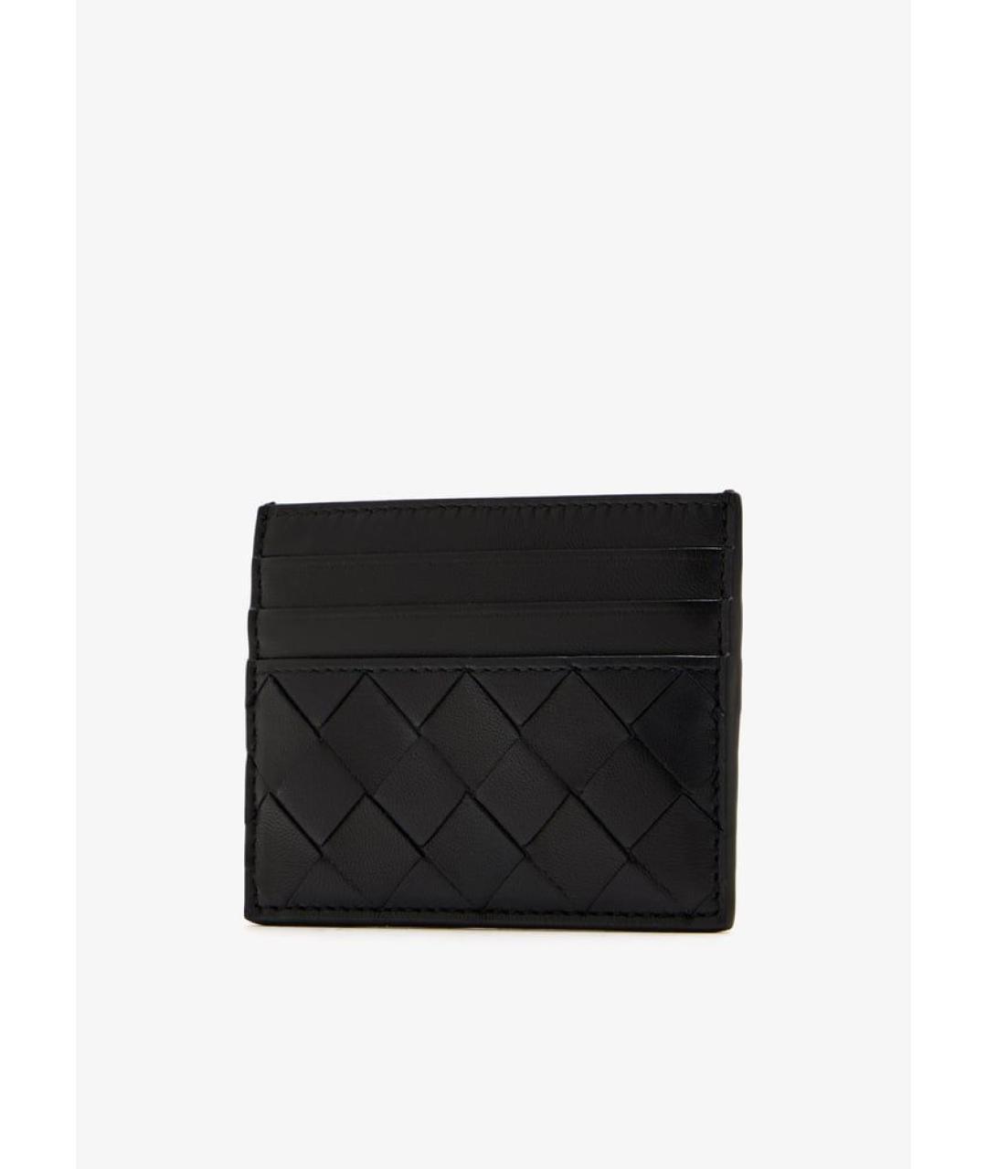 BOTTEGA VENETA Черный кожаный кардхолдер, фото 3