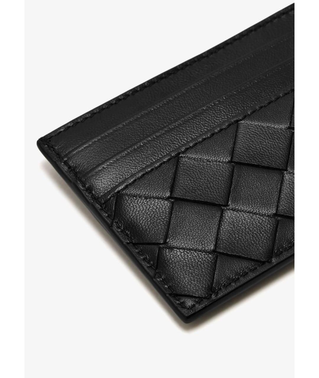 BOTTEGA VENETA Черный кожаный кардхолдер, фото 2