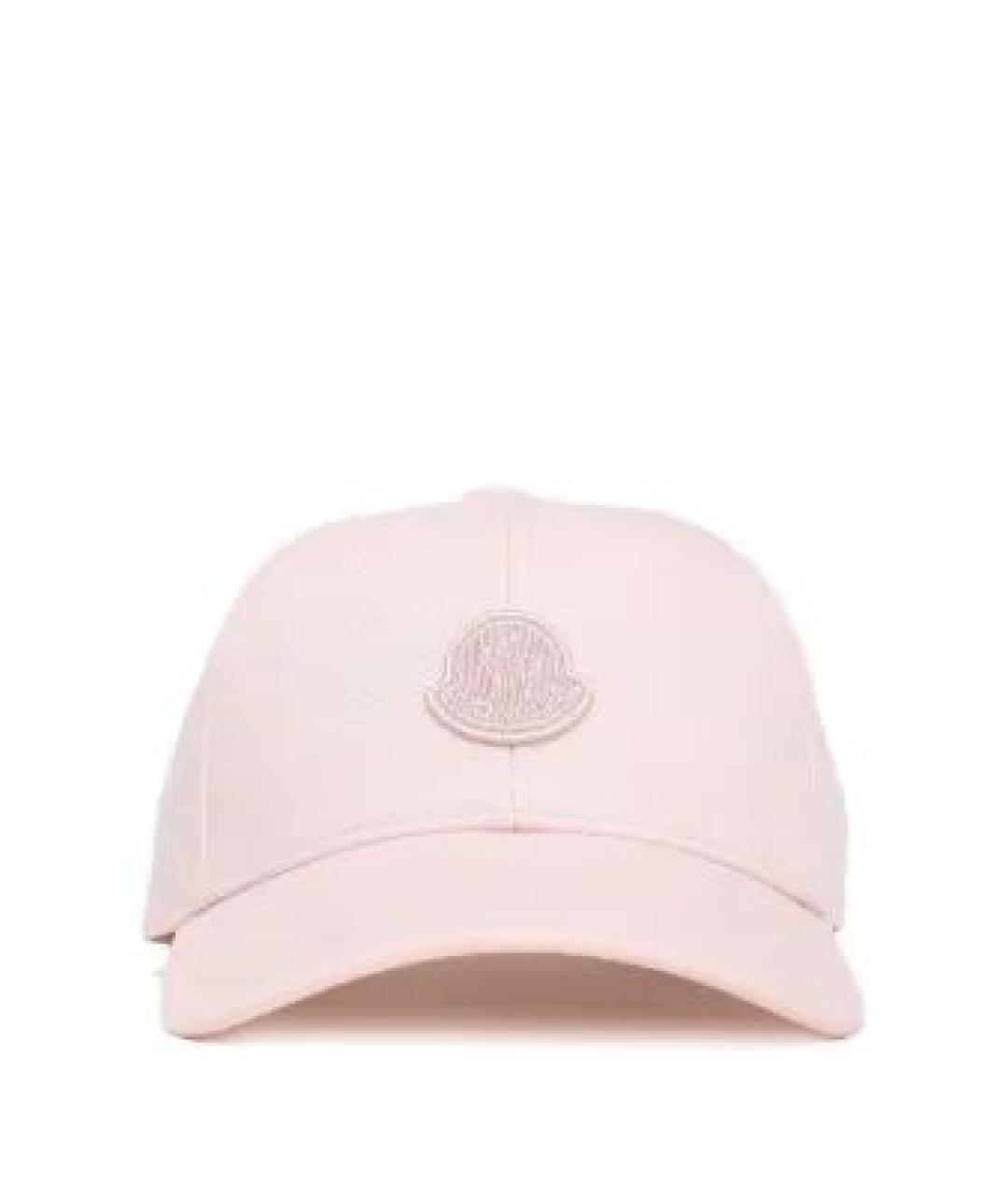 MONCLER Розовая хлопковая кепка, фото 2