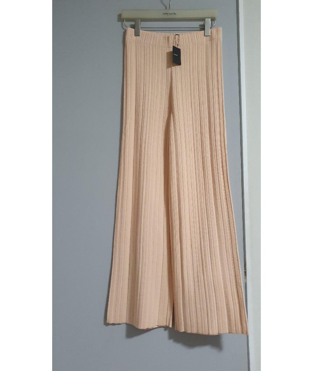 MAJE Бежевые вискозные прямые брюки, фото 4