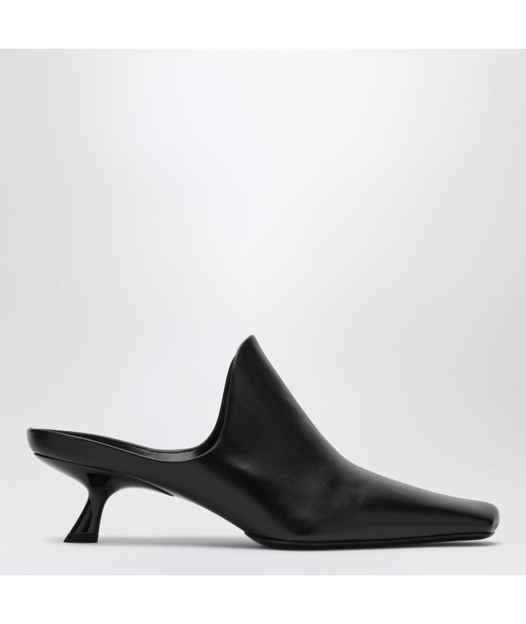 LOEWE Черные кожаные мюли, фото 3