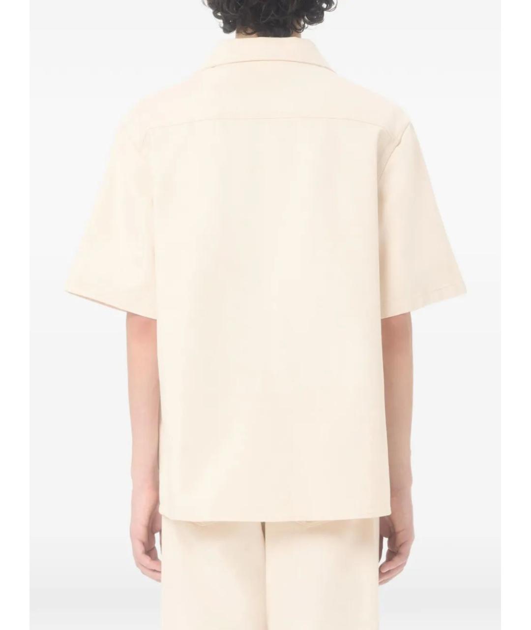 VALENTINO Бежевая хлопковая кэжуал рубашка, фото 4