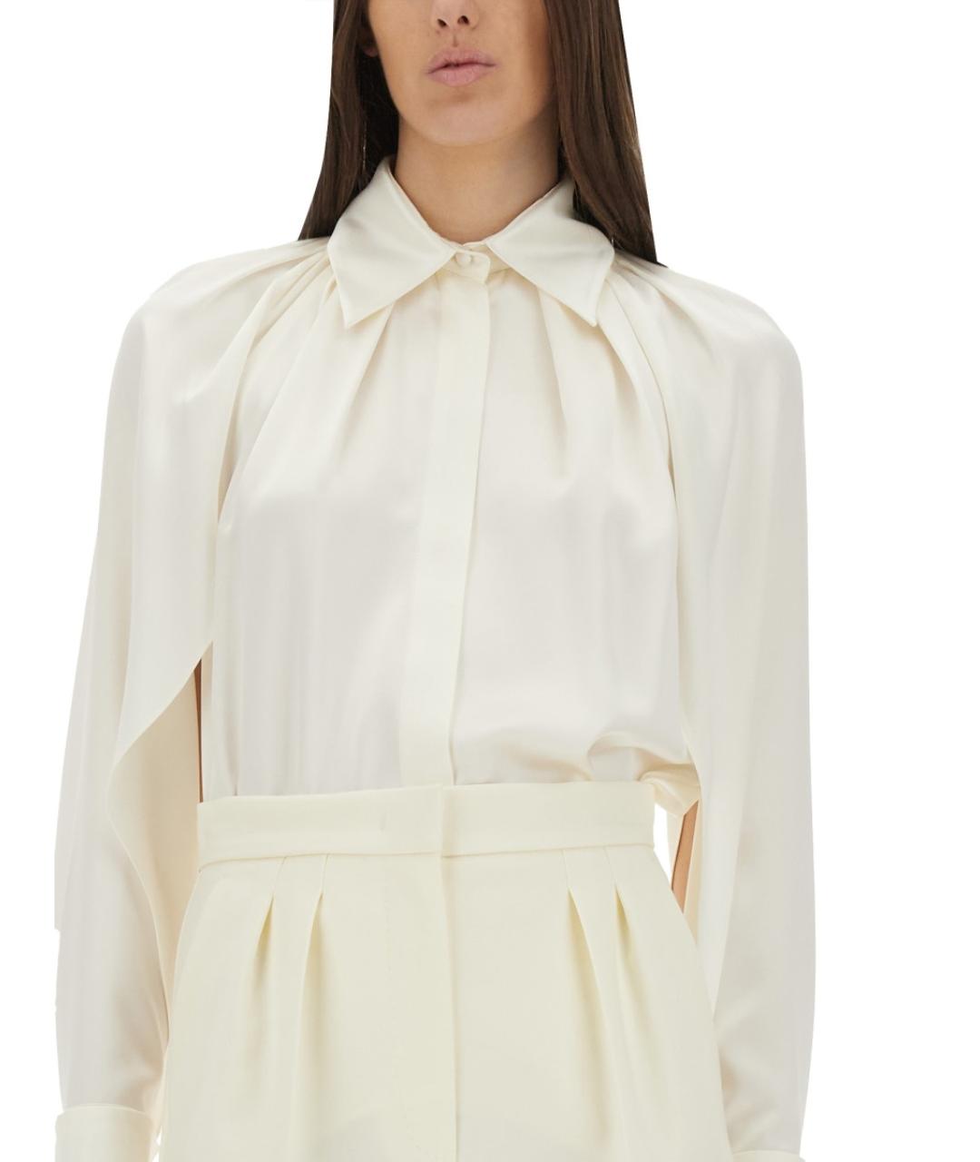 MAX MARA Белая шелковая рубашка, фото 4