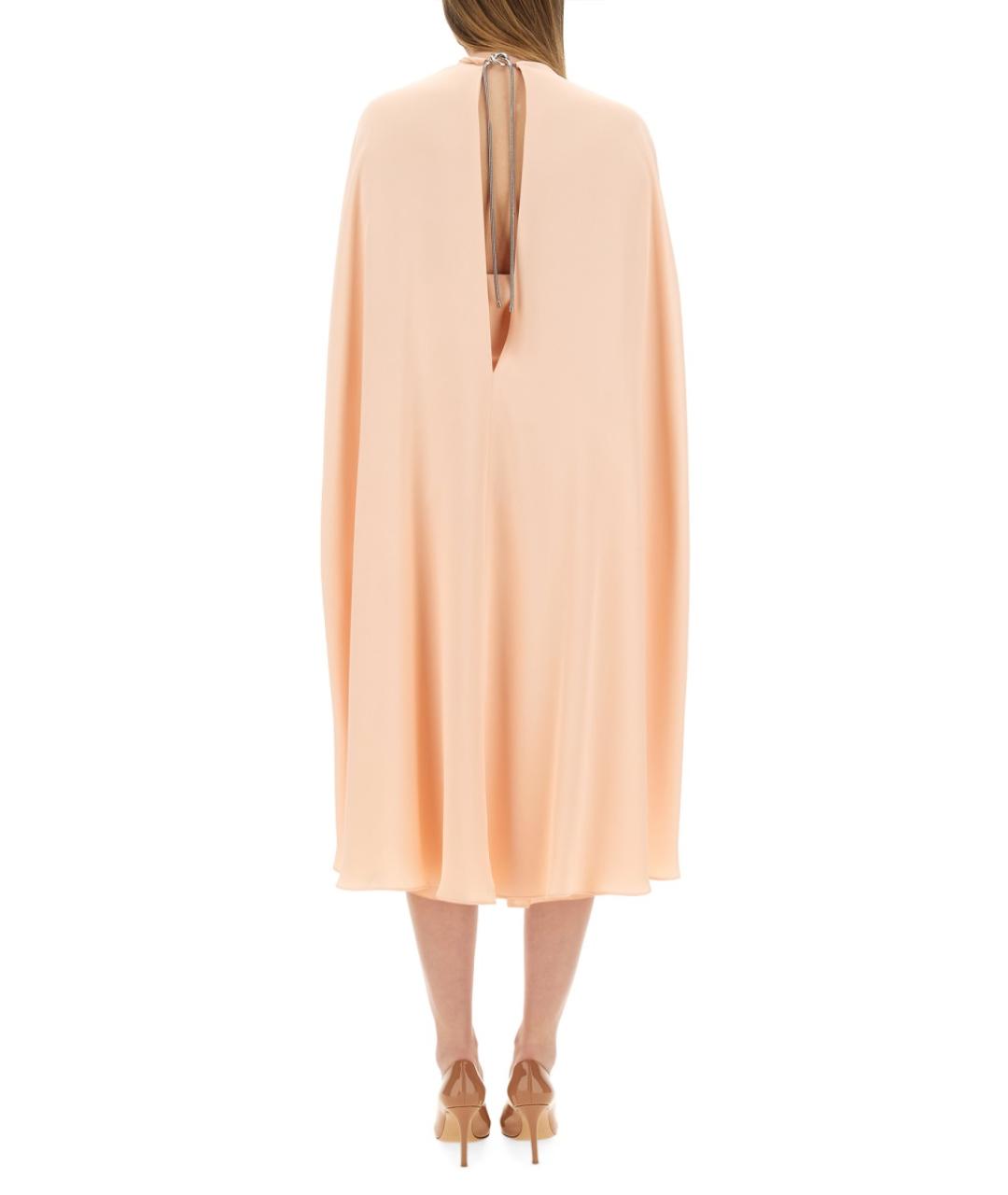 MAX MARA Розовое шелковое повседневное платье, фото 3