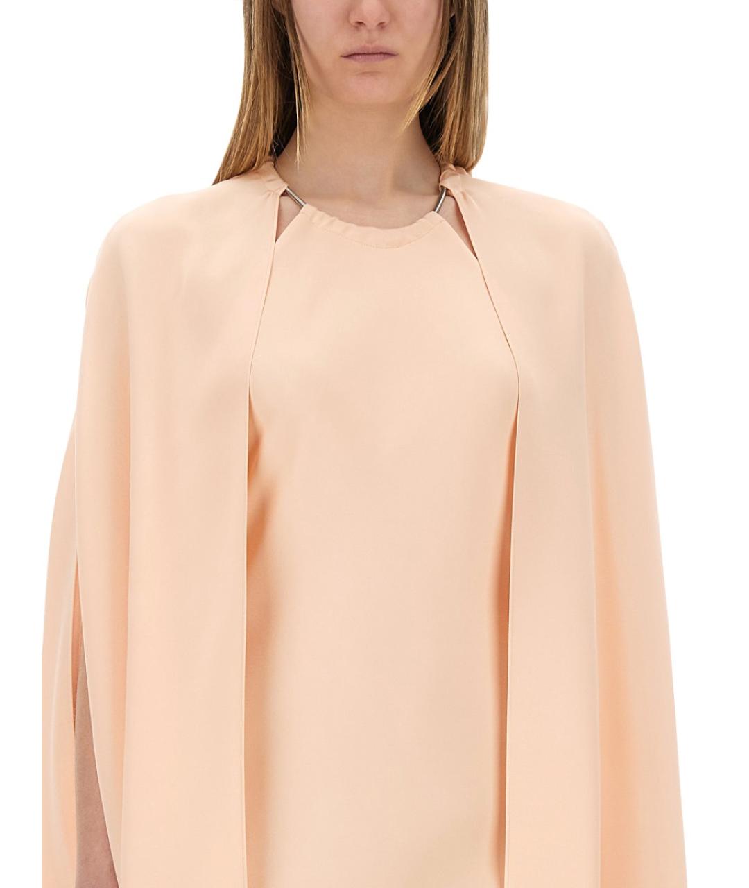 MAX MARA Розовое шелковое повседневное платье, фото 4