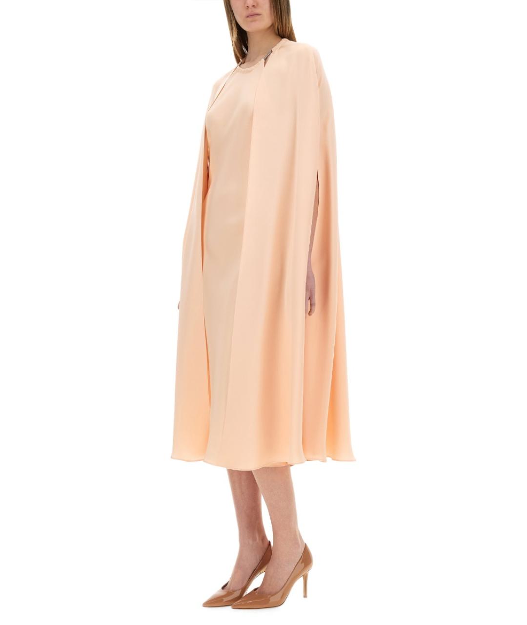 MAX MARA Розовое шелковое повседневное платье, фото 2