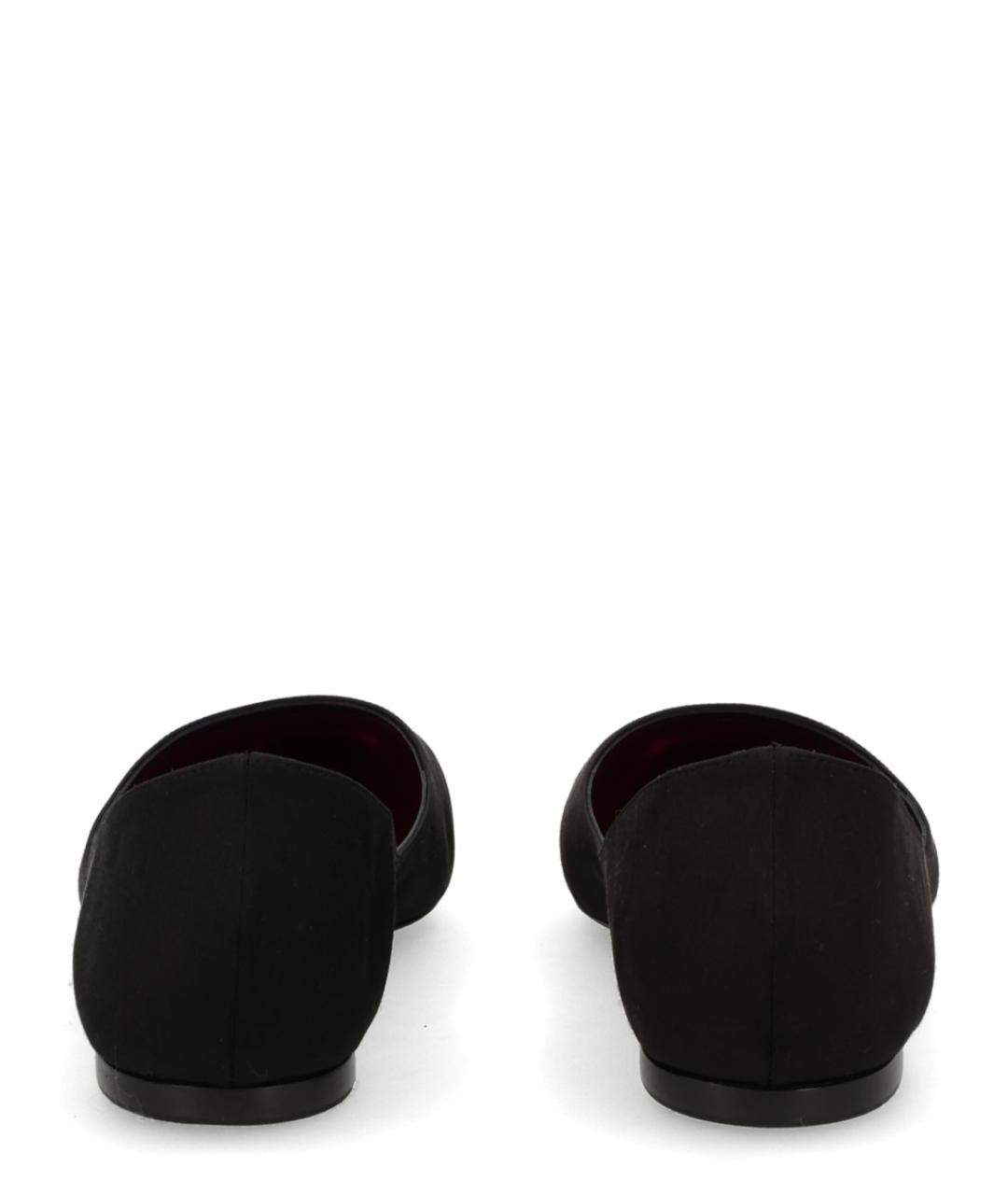 SAINT LAURENT Черные текстильные балетки, фото 5