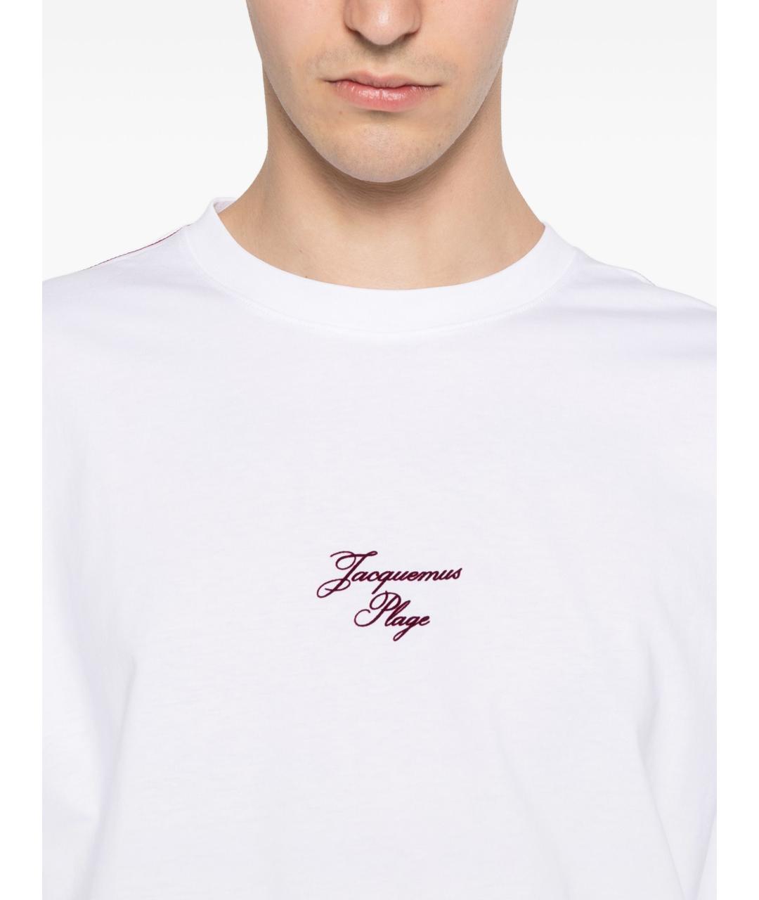 JACQUEMUS Белая хлопковая футболка, фото 3