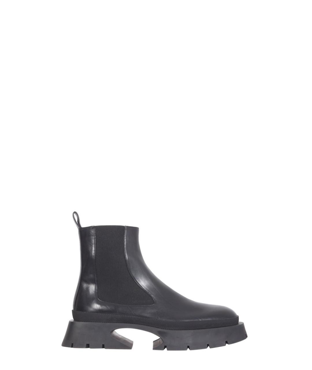 JIL SANDER Черные кожаные полусапоги, фото 5