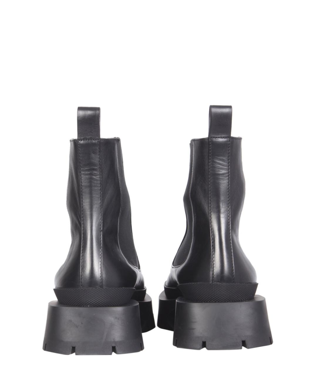 JIL SANDER Черные кожаные полусапоги, фото 4