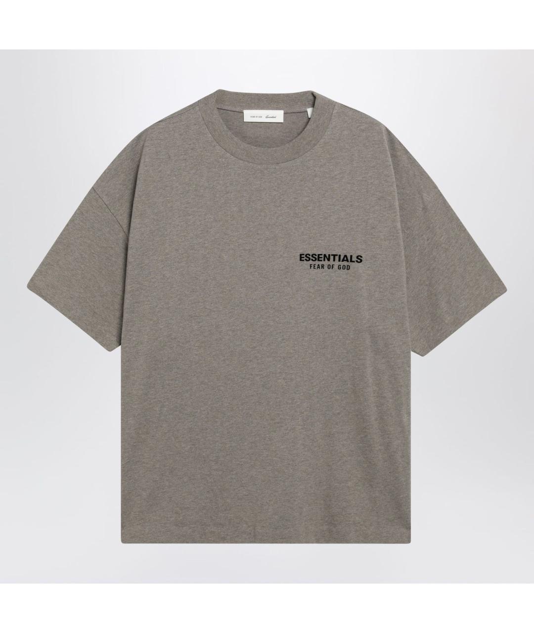 FEAR OF GOD ESSENTIALS Серая хлопковая футболка, фото 3