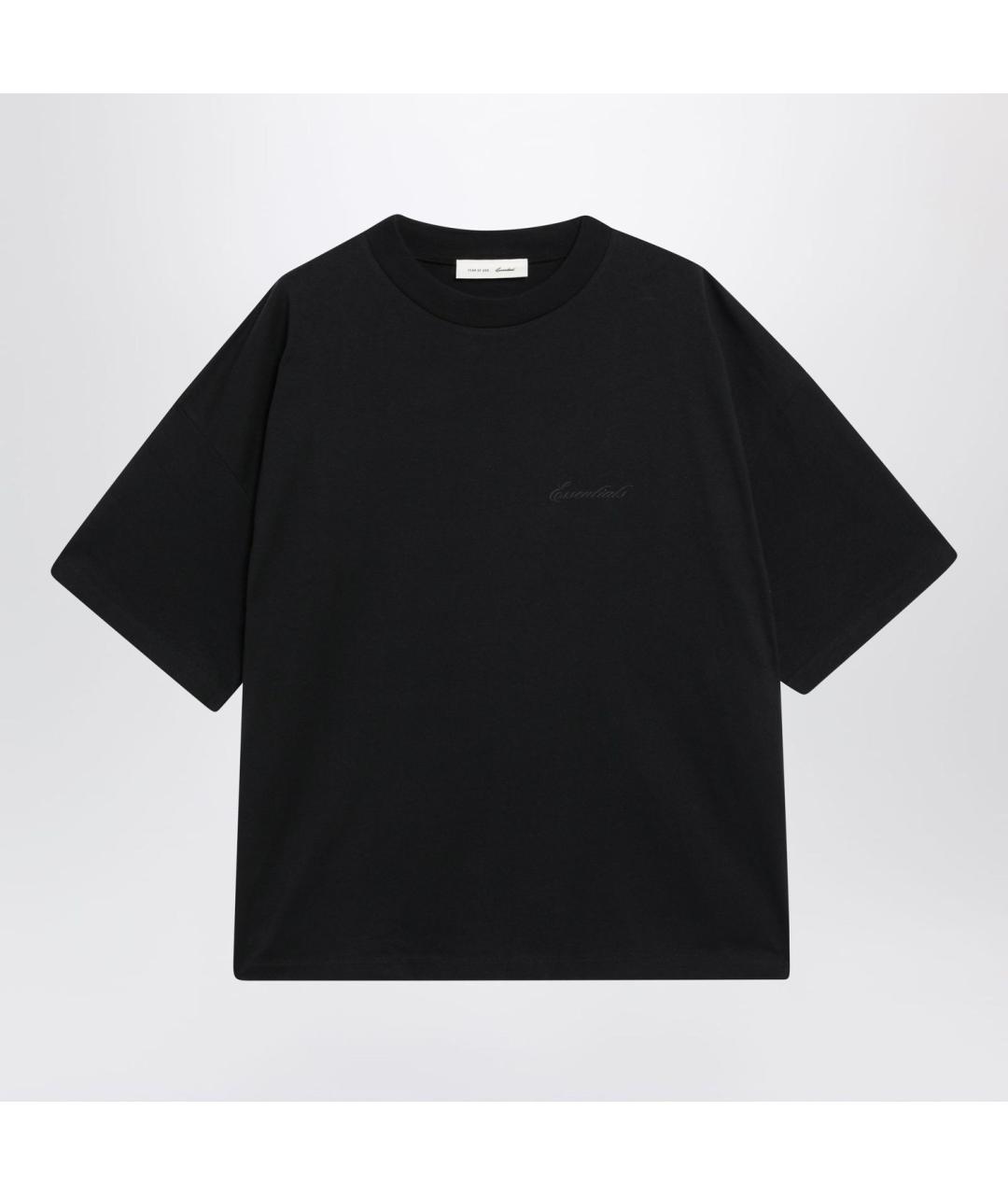 FEAR OF GOD ESSENTIALS Черная хлопковая футболка, фото 3