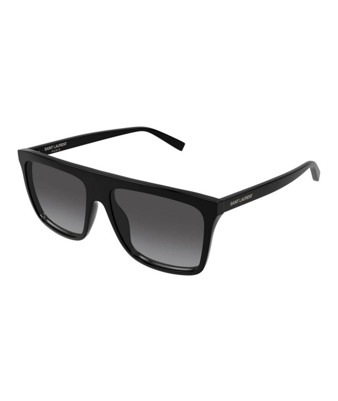 SAINT LAURENT Черные пластиковые солнцезащитные очки, фото 1