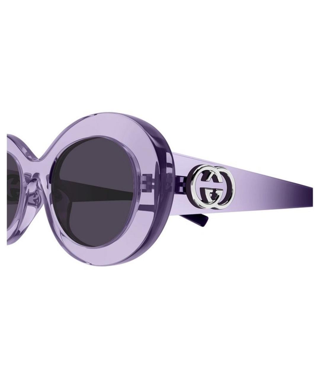 GUCCI Фиолетовые пластиковые солнцезащитные очки, фото 3