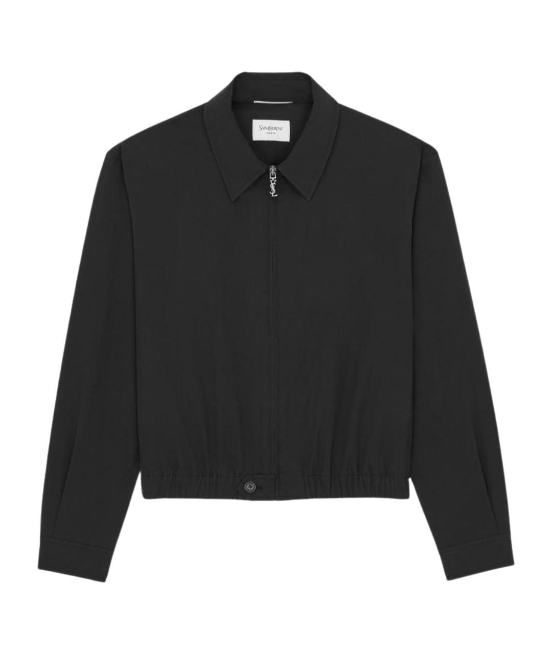 SAINT LAURENT Черная хлопковая куртка, фото 1