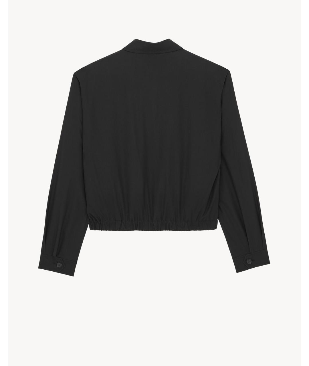 SAINT LAURENT Черная хлопковая куртка, фото 2
