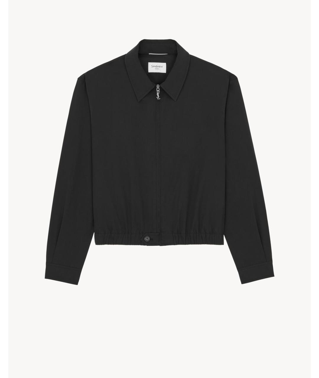 SAINT LAURENT Черная хлопковая куртка, фото 3