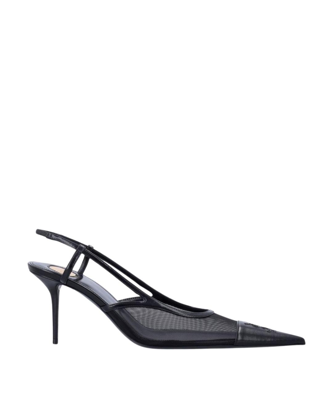 SAINT LAURENT Черные синтетические туфли, фото 1