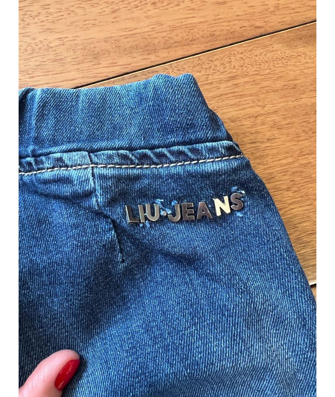 LIU JO Синие хлопковые джинсы слим, фото 5