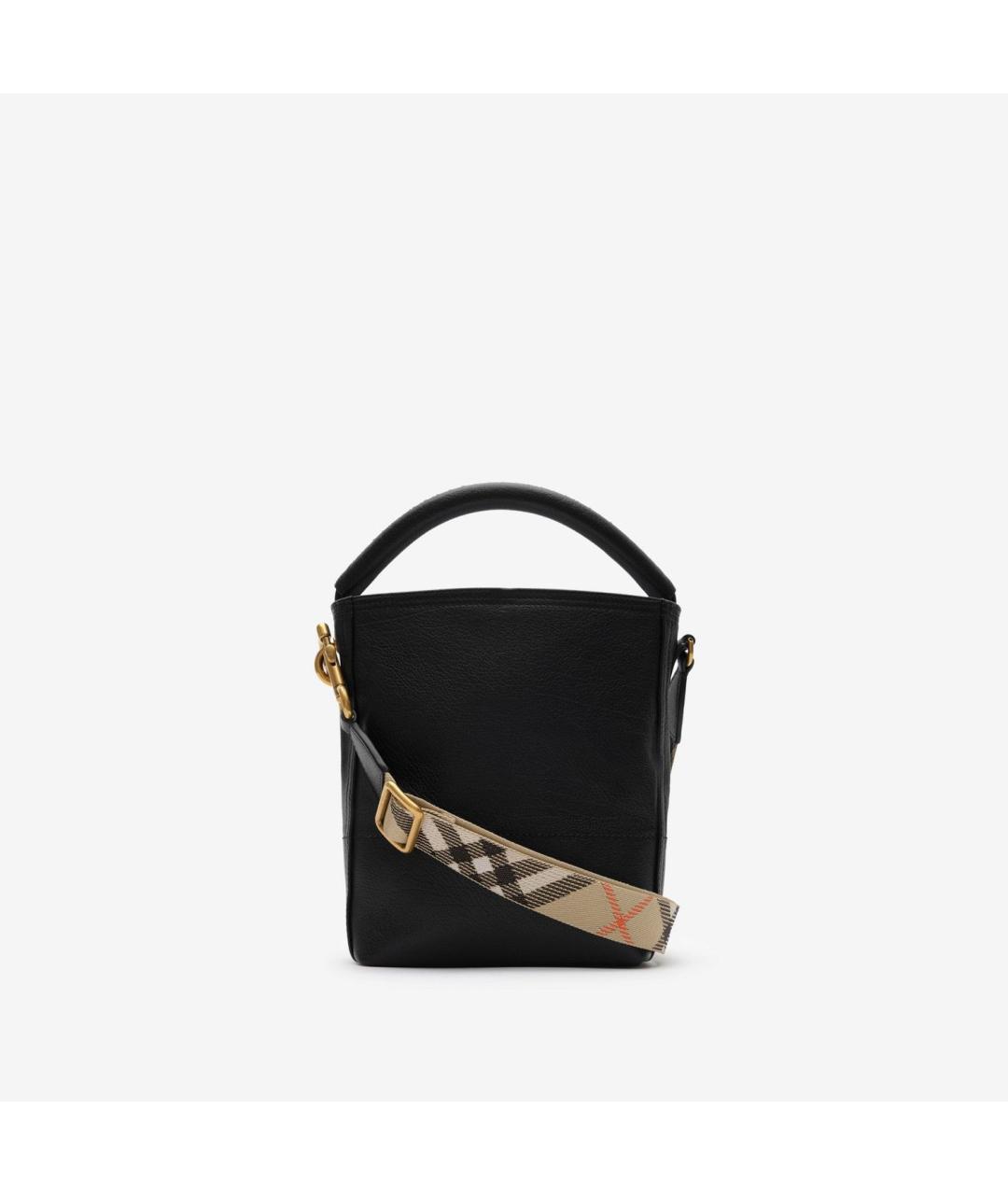 BURBERRY Черная кожаная сумка через плечо, фото 3