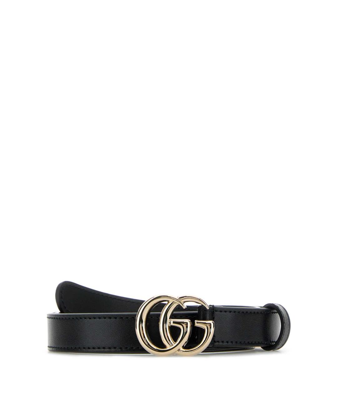 GUCCI Черный кожаный ремень, фото 1