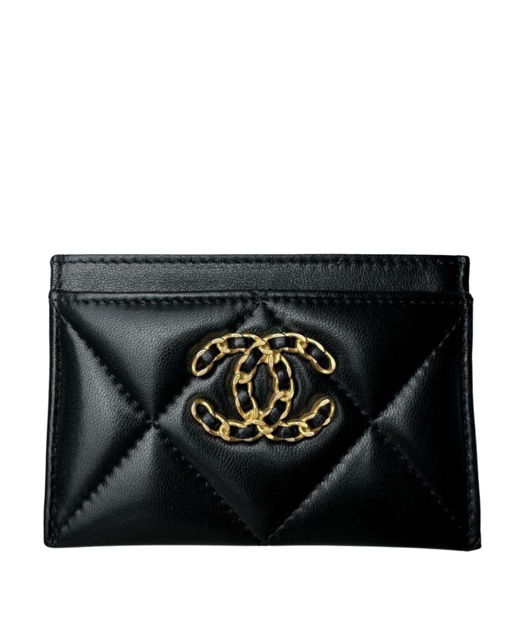 CHANEL Черный кожаный кардхолдер, фото 1