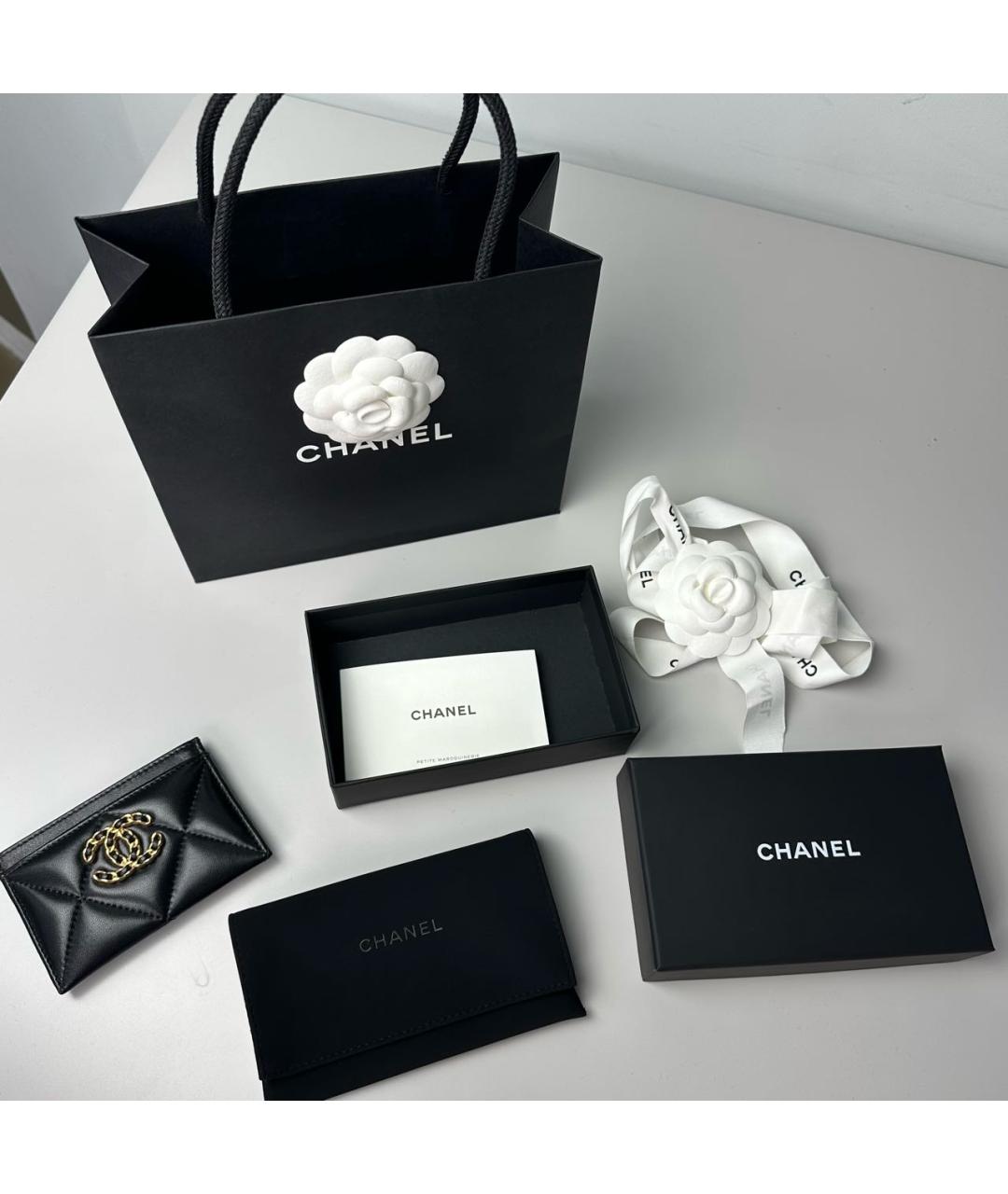 CHANEL Черный кожаный кардхолдер, фото 8
