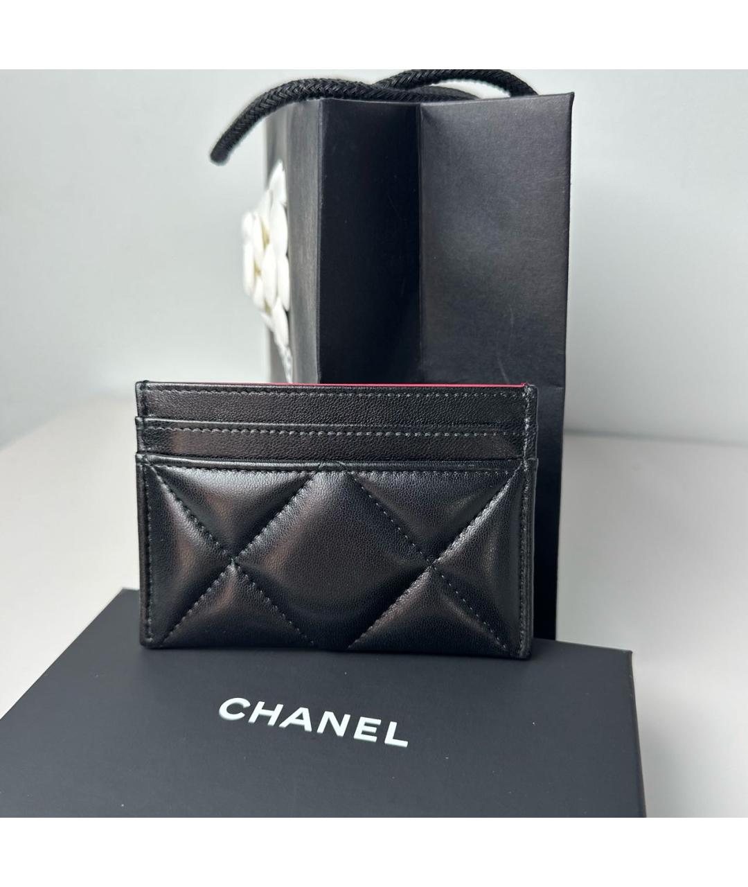 CHANEL Черный кожаный кардхолдер, фото 4
