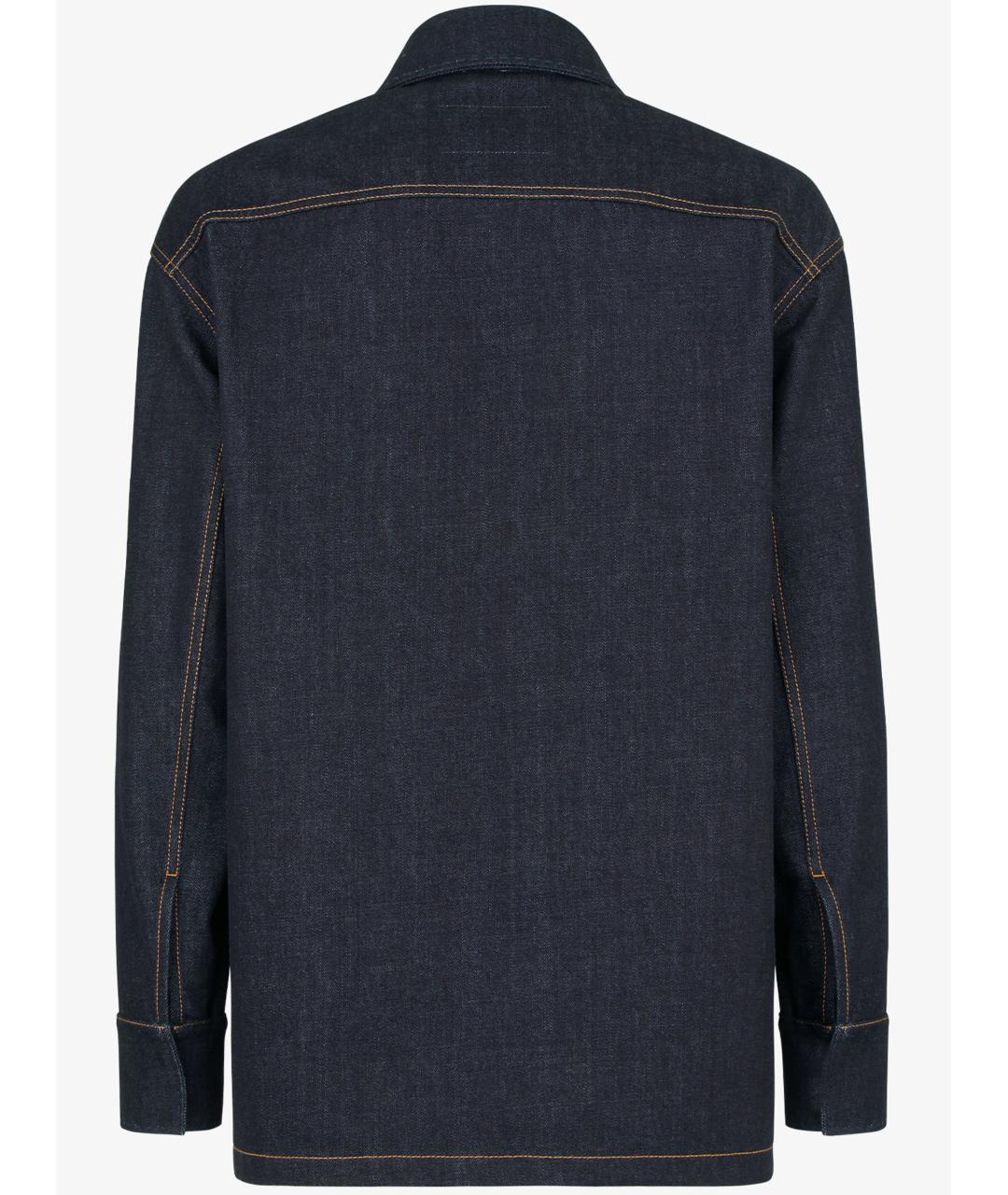 FENDI Темно-синяя хлопковая куртка, фото 2