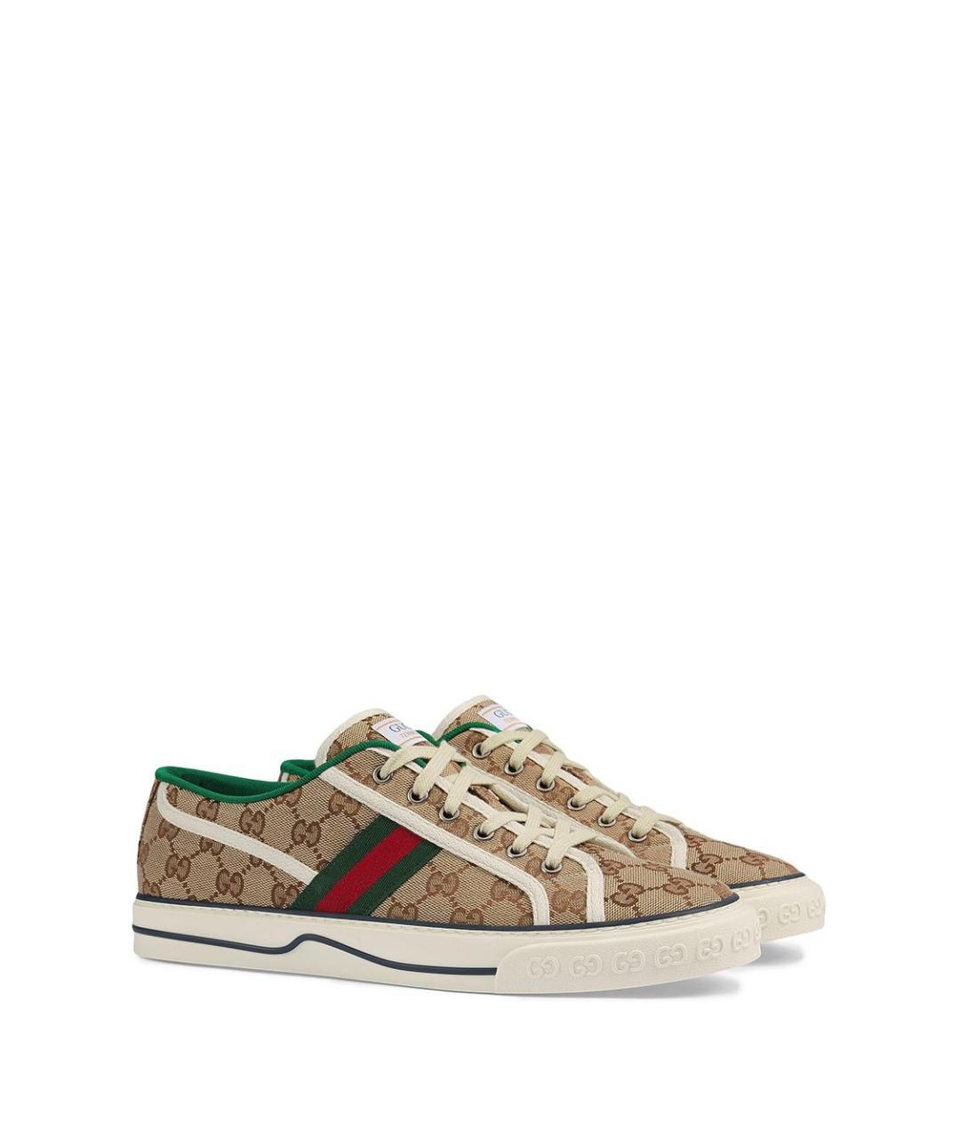 GUCCI Мульти текстильные низкие кроссовки / кеды, фото 2