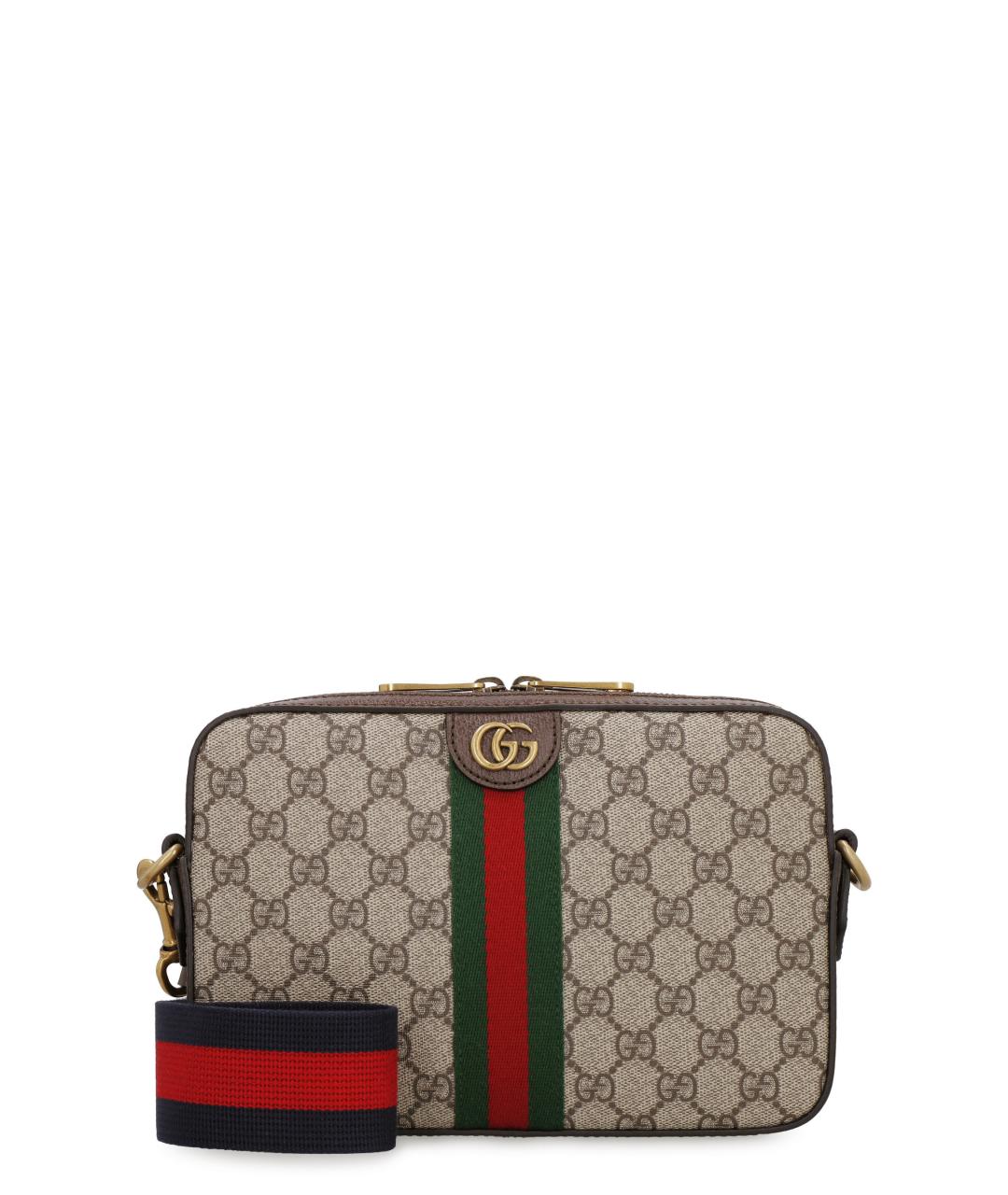 GUCCI Бежевая синтетическая сумка на плечо, фото 1