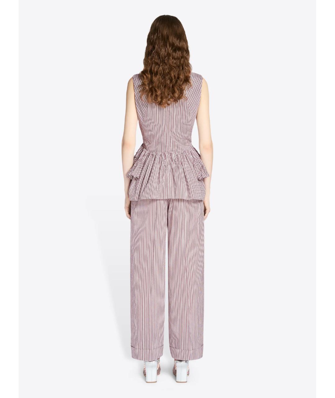 DRIES VAN NOTEN Коричневая хлопковая майка, фото 4