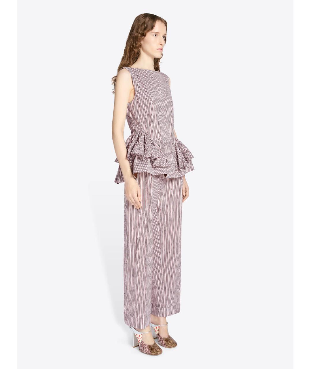 DRIES VAN NOTEN Коричневая хлопковая майка, фото 3