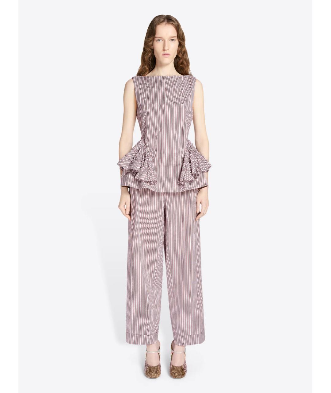 DRIES VAN NOTEN Коричневая хлопковая майка, фото 2