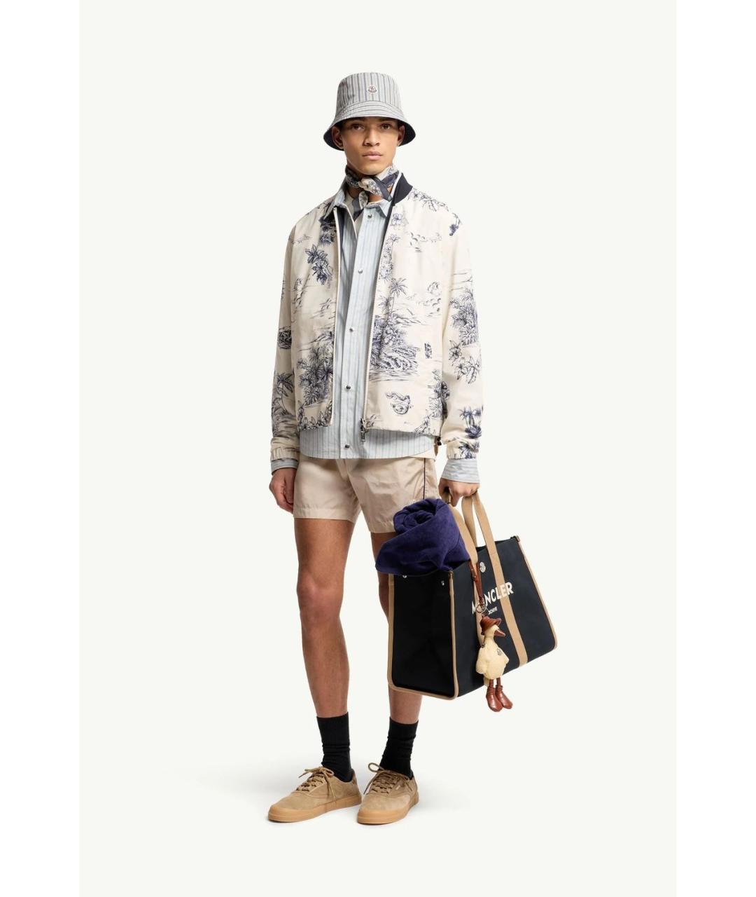 MONCLER Синяя хлопковая куртка, фото 2