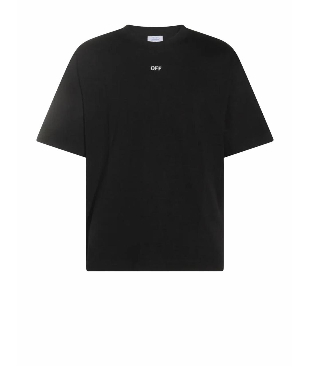 OFF-WHITE Черная хлопковая футболка, фото 1