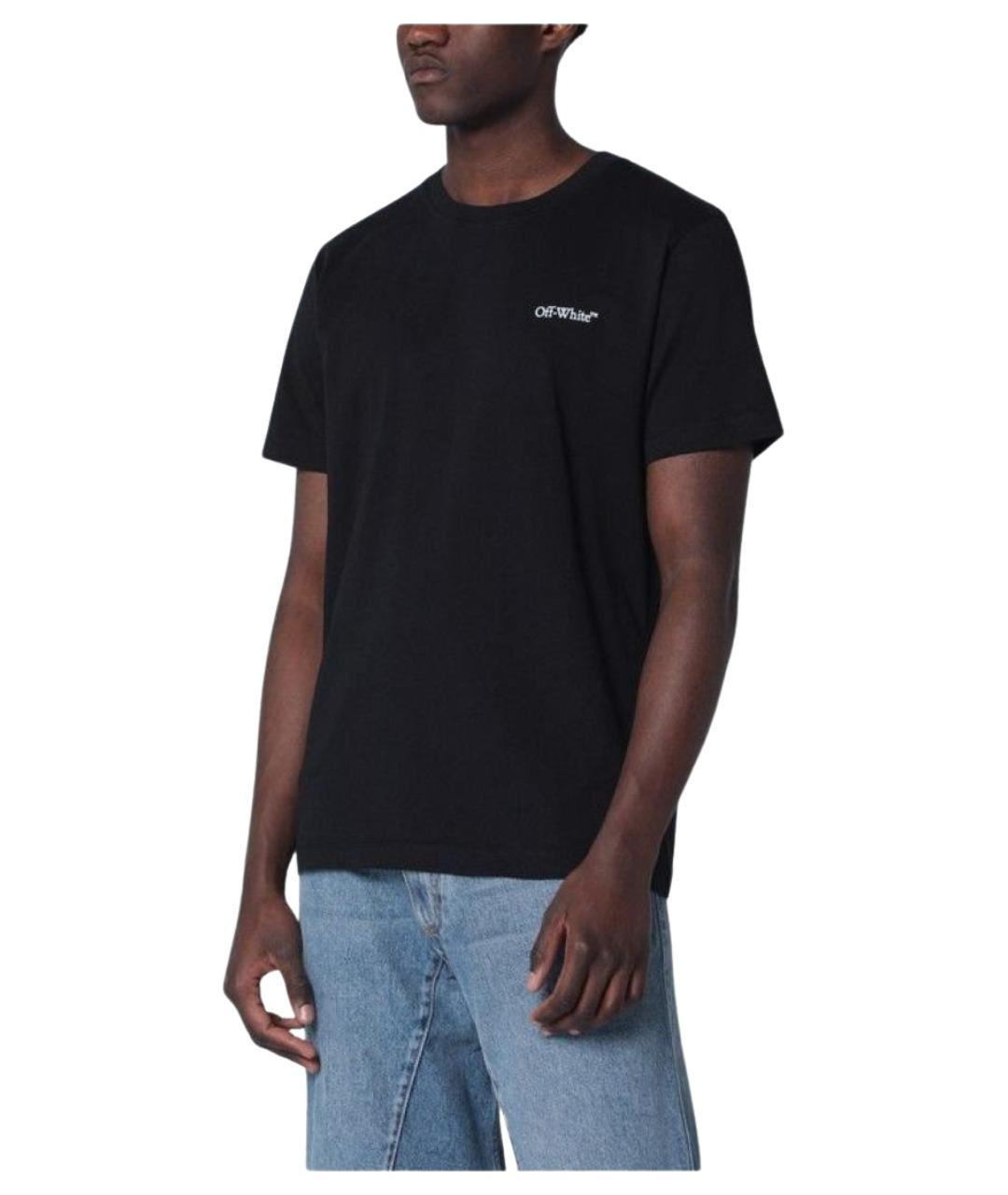 OFF-WHITE Черная хлопковая футболка, фото 1