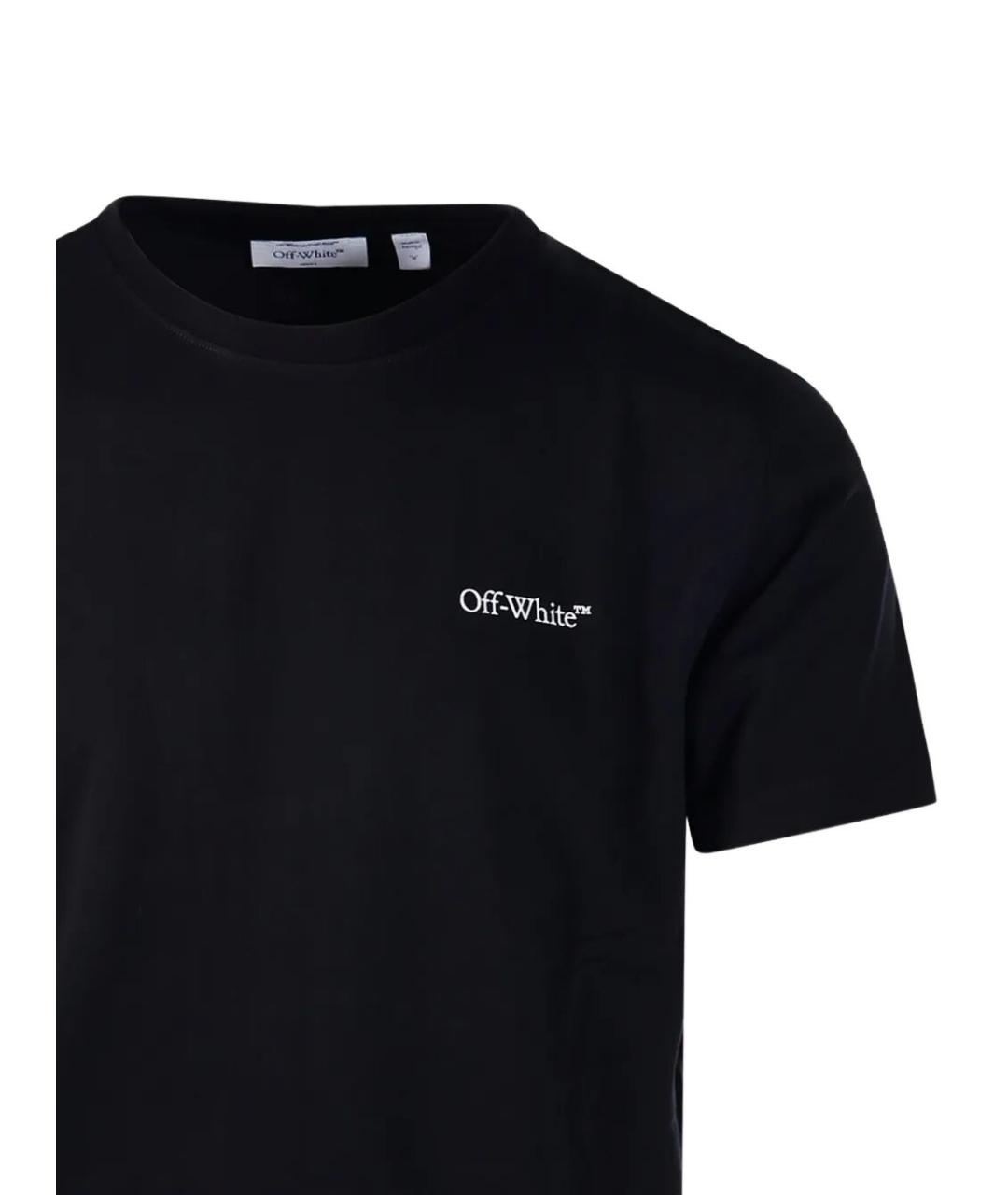 OFF-WHITE Черная хлопковая футболка, фото 3