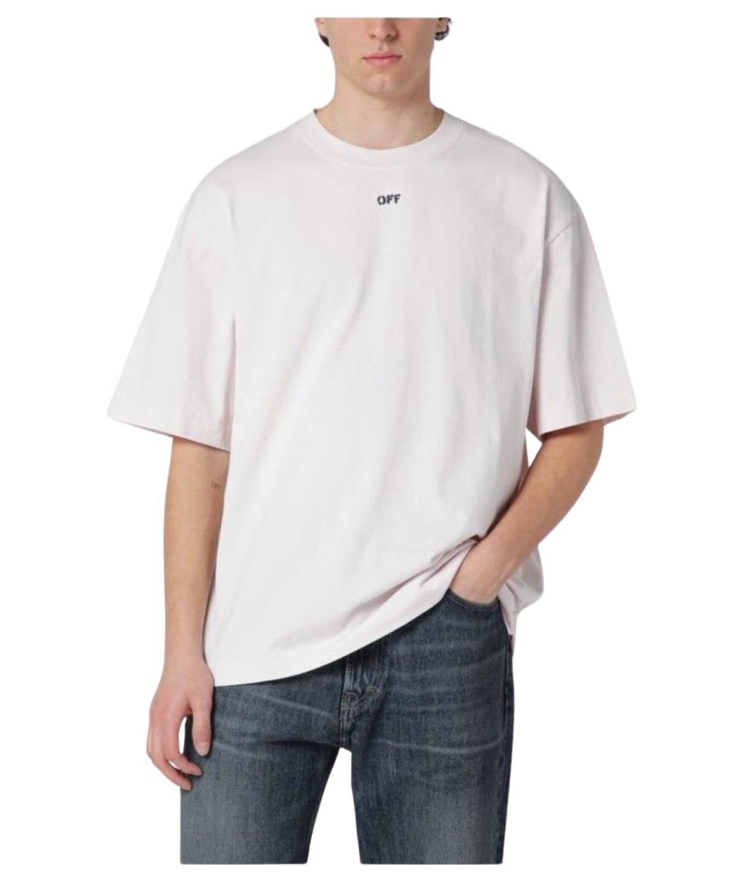 OFF-WHITE Белая хлопковая футболка, фото 1