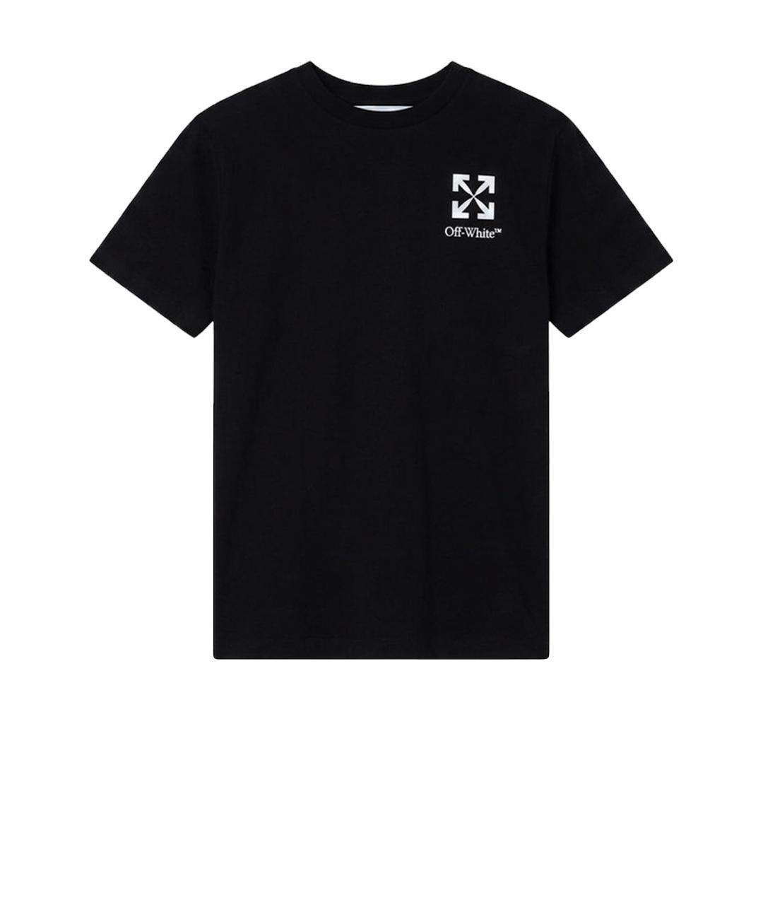 OFF-WHITE Черная хлопковая футболка, фото 1