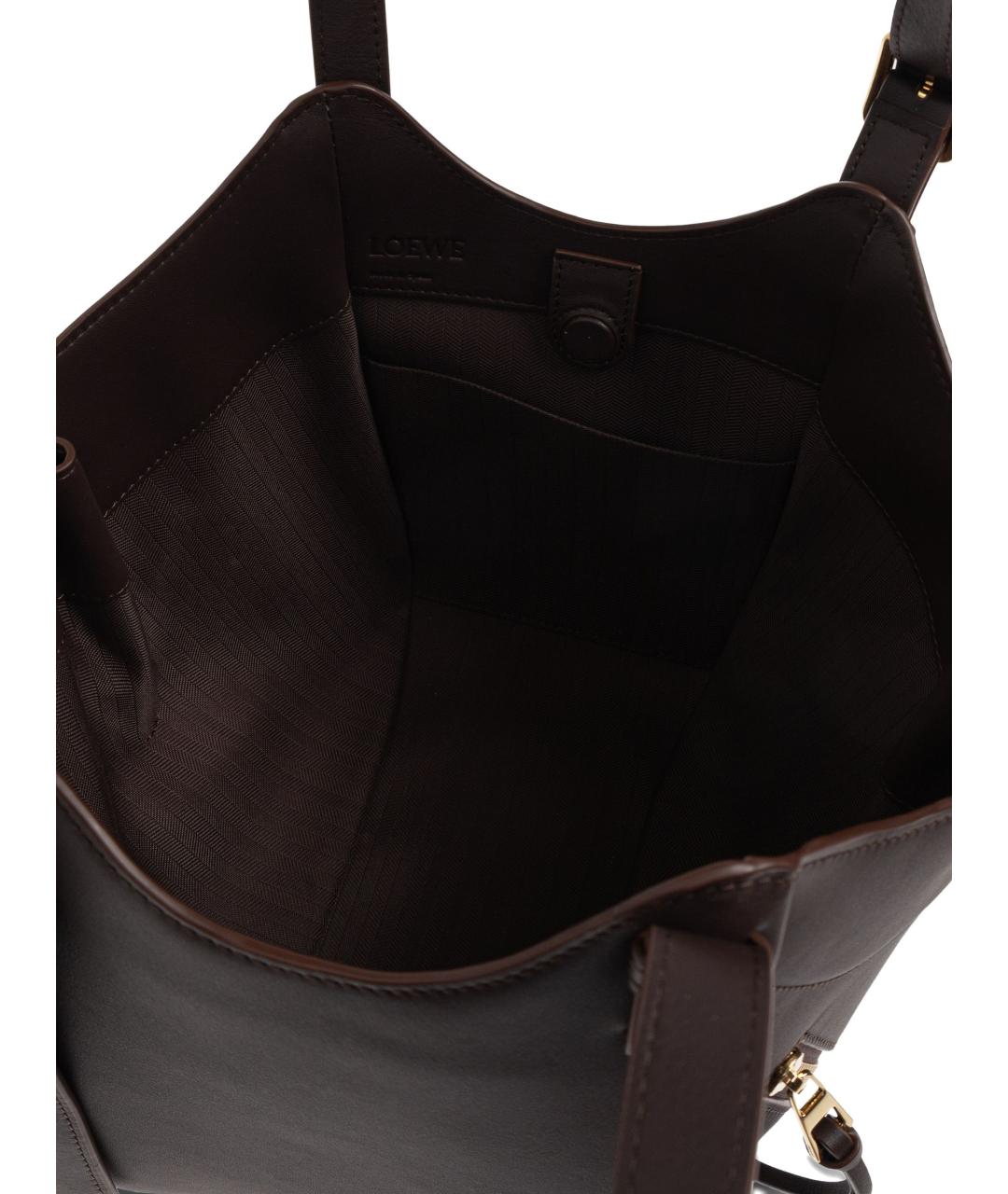 LOEWE Коричневая кожаная сумка тоут, фото 4
