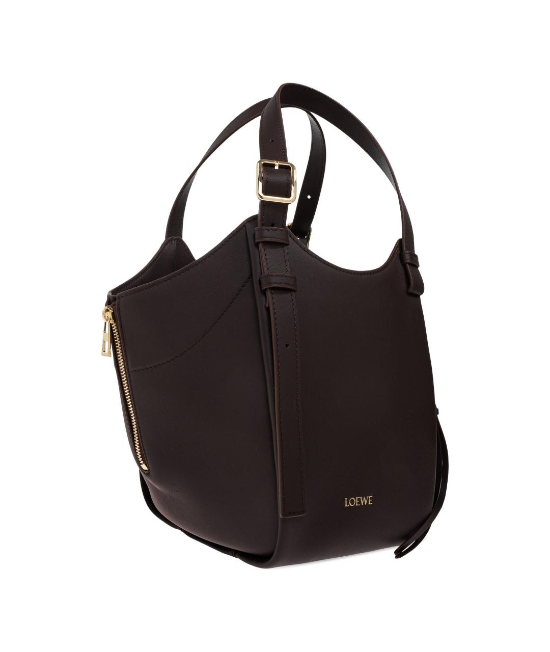 LOEWE Коричневая кожаная сумка тоут, фото 5